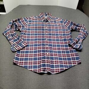 Brooks Brothers 1818 Regent Plaid Button Down Shirt Men's Large Long Sleeve